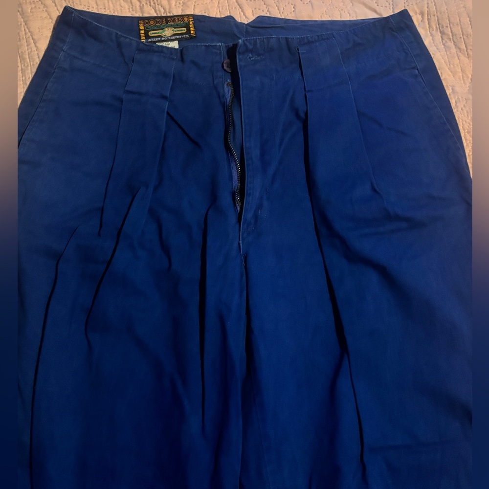 VINTAGE Code Zero Blue Pleated Pants M34